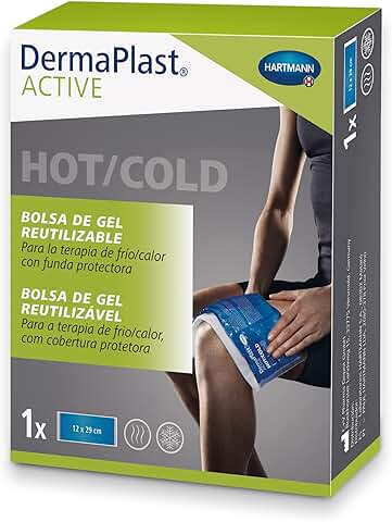 DermaPlast ACTIVE Bolsa Frío Calor Reutilizable: Bolsa Reutilizable de Gel para Terapias de Frío y Calor para el Dolor Muscular y las Lesiones, 12 x 29cm  