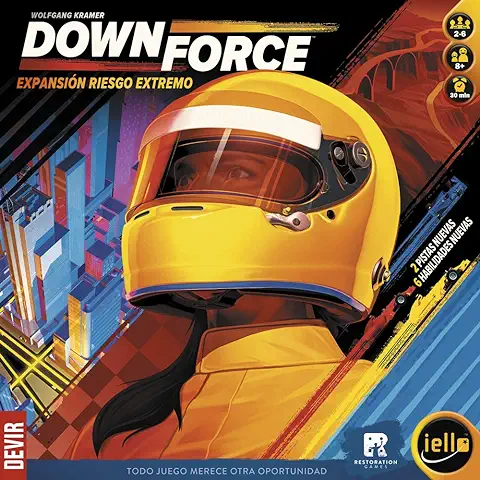 Devir - Downforce: Expansión Riesgo, Juego de Mesa, Juego de Mesa Estratégico y Divertido, Juego de Mesa 8 Años (BGDOWRESP)  