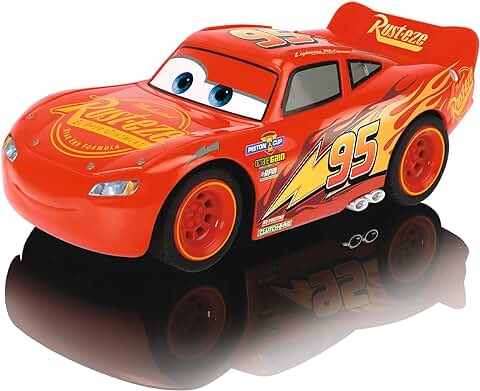 Dickie Toys- Cars Coche Rayo Mc Queen Turbo Racer Control Remoto, Escala 1:24, Función Turbo, Para Niños a Partir de 3 Años  