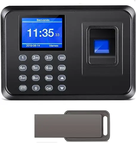 Diseleri Máquina Fichar Empleados, Reloj Fichar Empleados, Fichar Empleados, Registrador de Cheques del Empleado con 8G Memoria Flash, LCD Pantalla, Sistema Española (No se Requiere Internet)  