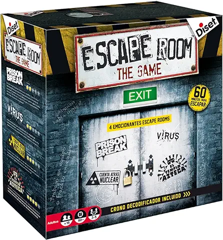 Diset - Escape Room the Game, Juego de mesa Adulto que Simula una Experiencia Escape room a Partir de 16 Años  