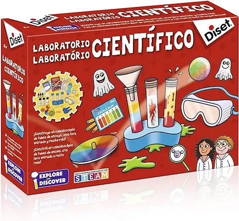 Diset - Laboratorio Científico, Juego Educativo Científico para Explorar y Descubrir el Mundo que nos Rodea para Niños a Partir de 8 Años  