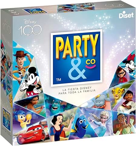 Diset - Party & co Disney 100 Aniversario, Juego de Mesa para Niños a Partir de 4 Años  