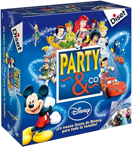 Diset - Party & Co Disney, Juego de mesa Familiar Multiprueba a Partir de 4 Años  