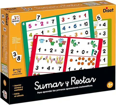 Diset - Sumar y Restar, Juego Educativo Matemático para Niños a Partir de 5 Años  