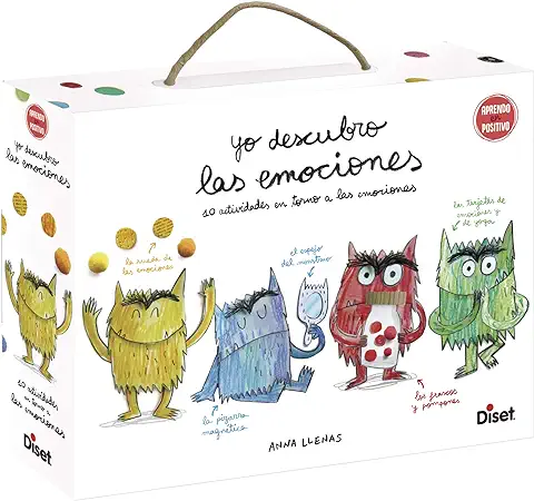 Diset - Yo Descubro Las Emociones, Juego Educativo para Aprender las Emociones a Partir de los 3 Años, Incluye 14 Tarjetas de Descubrimiento de las Emociones de gran Tamaño  