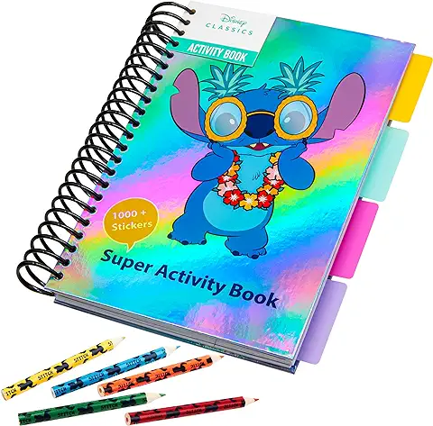 Disney Stitch Album Scrapbooking para Niñas, kit Papeleria Niña +1000 Manualidades, Pegatinas, Set Materiales Regalos  