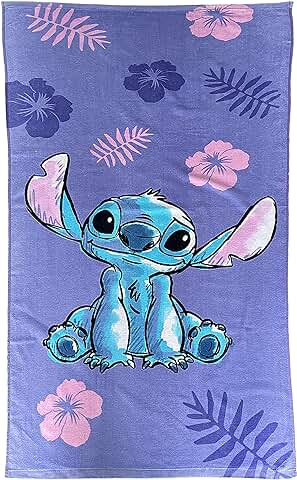 Disney Stitch Toalla de Playa, de Baño, Programa de Televisión, Regalo para Niños, 70 x 140 cm  