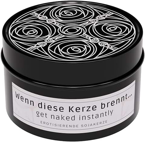 Divertida vela Perfumada con Texto en Alemán "Wenn Diese Candle Brent... get Naked Instantly.." para Novia, Novio, Pareja, Esposa y Marido como Regalo  