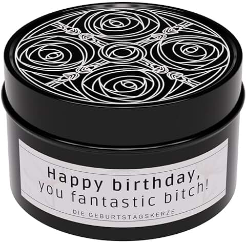 Divertida vela Perfumada con Texto "Happy Birthday you Fantastic Bitch!" para Novias y Mujeres como Regalo de Cumpleaños  