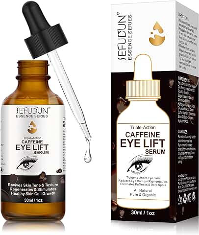 DJJVGHPX Eye Serum Caffeine para Contorno de Ojos,con Ácido Hialurónico y Cafeína,Reduce la Hinchazón, las Ojeras, las Arrugas y las Líneas Finas,con Ingredientes Antiedad, Antiarrugas  