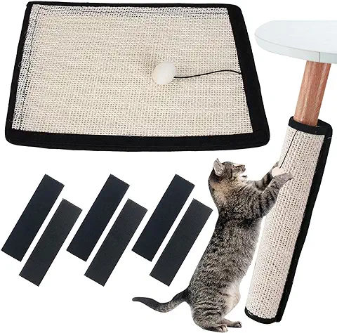 DKDDSSS Alfombra Rascador para Gatos, Alfombrilla Rascador Pare Gato, Arranhador para Gatos de Sisal, Protector Sofa Gatos Arañazo, Protege Muebles y Esquina (40 * 29cm)  