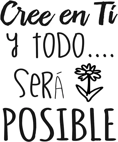 Docliick® Frase Vinilo "Cree en ti y todo Será Posible" Vinilos Decorativos,vinilo Frases Motivadoras para Pared. Vinilo para Decorar Habitaciones.Vinilos Decorativos Frases .DC-16089 (30x20cm)  