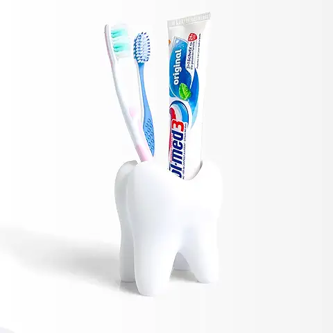 Dolly® Vaso para Cepillos de Dientes, más Placer al Cepillar, Soporte para Cepillos de Dientes para Niños, el Diente Divertido para Limpiar los Dientes, Organizador de Baño, Soporte para Cepillo de  