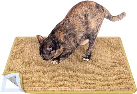 Domkan Rascador para Gatos Sofa, Alfombra Rascador para Gatos Antideslizante, Alfombra de Sisal para Gatos, 40x60cm  