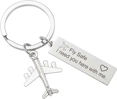 DonJordi Llavero Fly safe – I need you here with me – El Regalo para Pilotos, Viajeros y Compañeros de Vuelo  