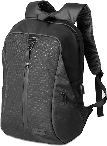 Donkey pc - Mochila Portátil 15,6 Pulgadas. Mochila Portátil Negra con Cargador USB y Varios Departamentos. Mochila Trabajo Impermeable. Mochila Viaje con asa de Transporte Trasera.  