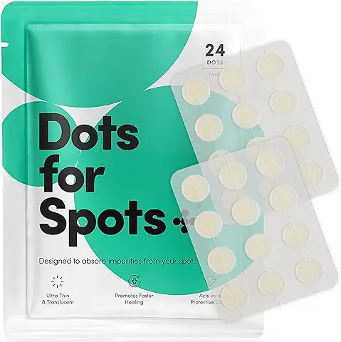 Dots for Spots® Ganador 2020*, Pimple Parches Originales Absorbentes Contra el Acné, No Testados en Animales, 1 Pack (24 Unidades)  