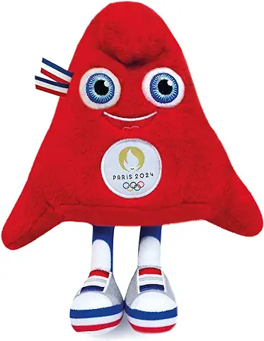 Doudou et Compagnie Juegos Olímpicos y Paralímpicos – Mascotte 23 CM – OLY – Bolsita, Color Rojo, (JO2409)  