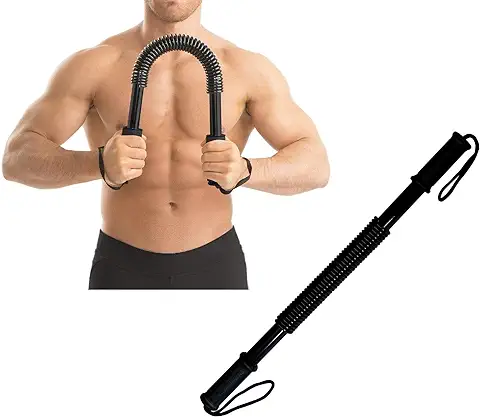 Ducomi Twister Barra Musculación, Extensor Entrenamiento Pecho y Brazos a Casa o Gimnasio - Barra Flexible para Fortalecer, Tonificar Músculos Pectorales y Definir Brazos  