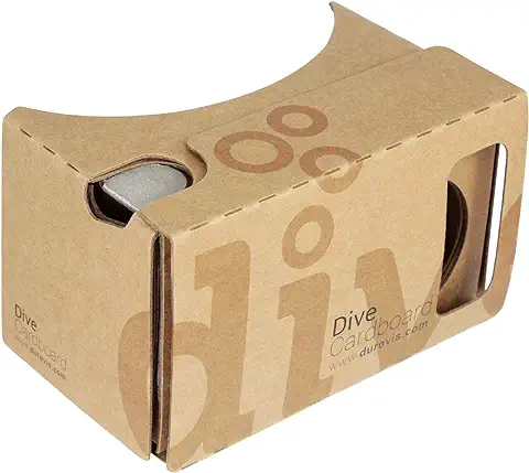 Durovis Dive Cardboard 6 - Marrón - Gafas de Realidad Virtual VR Inspiradas en Google Cardboard V2 para Teléfonos Inteligentes IPhone y Android como Samsung, Xiaomi, Huawei, etc. (4.0-6.1 Pulgadas)  