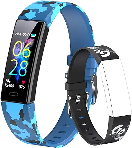 Dwfit Pulsera Actividad Inteligente Reloj Inteligente para Niños Niñas, Impermeable IP68 Deportivo Smartwatch con Podómetro Pulsómetros Monitor de Sueño Contador de Caloría  