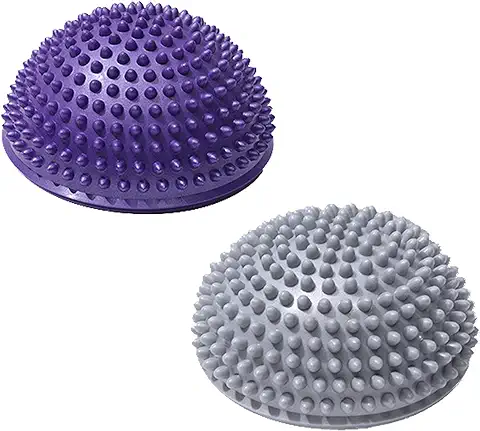 DXIA Set de 2 Bola de Equilibrio Erizo, Bolas de Masaje de Pies de Punta, Masaje Colchoneta de Ejercicio Equilibrio Vainas de Punta Puntos, Punta Puntos para La Gimnasia de Pilates para Adulto y Niño  