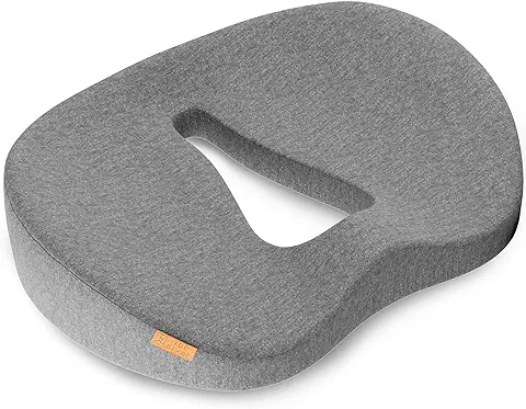 DYNMC you Cojin Coxis Ergonómico - Cojín Donut de Espuma de Memoria, Estable, Dureza Cojin Flotador Coxis de Mejor Calidad para Sentarse Relajadamente - Cojín Moderno con Agujero Gris  