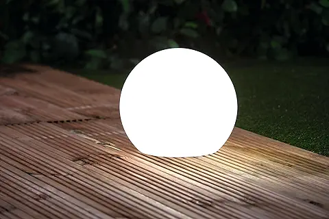 EASYmaxx Bola Decorativa Solar LED | con Cambio de Color y Mando a Distancia| Moderna y Resistente a la Intemperie  