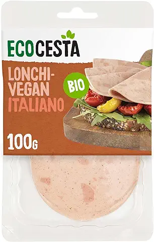 Ecocesta - Lonchas Ecológicas - 100 g - Estilo Italiano - Sin Azúcar Añadido - Apto para Veganos - No Contiene Huevo, Lactosa ni Leche - Indicada como Alternativa Vegetal a la Carne  