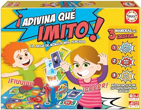 Educa - Adivina Que Imito Juego de Mesa Familiar de Mímica, a Partir de 6 Años, Color Variado (16987)  