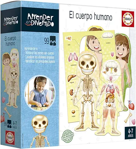 Educa - Aprendo Aprender es Divertido el Cuerpo Humano. Juego Educativo para Niños. A Partir de 4 Años (18701)  