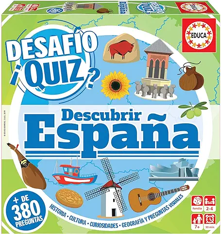 Educa - Desafio Quiz-Descubrir España Juego de Mesa (18217)  