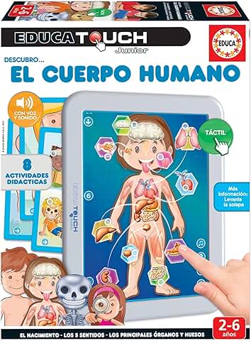 Educa - EducaTouch Junior. El Cuerpo Humano. Juego Educativo Electrónico Infantil. A Partir de 2 Años (19174)  