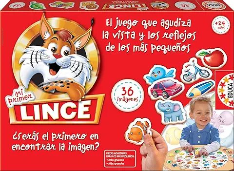 Educa - Mi Primer Lince 36 Imágenes. El Juego de Mesa para Niños Ayuda a Agudizar Vista y Reflejos, Toda la Diversión para Disfrutar con la Familia, a Partir de 2 Años (15676)  