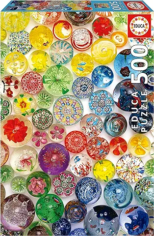 Educa - Puzzle de 500 Piezas para Adultos | Bolas de Fantasía. Incluye Pegamento Fix Puzzle. Medida Aproximada una Vez Montado: 34 x 48 cm. A Partir de 11 Años (19549)  