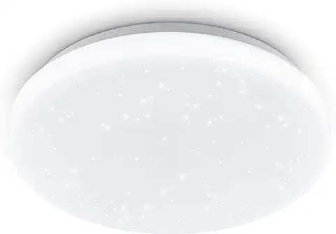 EGLO Plafón LED POGLIOLA-S, Diámetro 26 cm, Aplique de Pared, con Efecto de Cristal de Acero y Plástico, Lámpara de sala de Estar, Lámpara de Cocina y de Despacho, Lámpara para Techo del Pasillo  