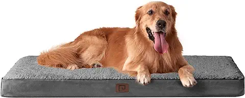 EHEYCIGA Cama Perro Grande XL Ortopédica, Dog Bed Large, Colchon Perro con Espuma De Caja De Huevos, Colchoneta Perro Lavable, 112x81x8cm, Gris  