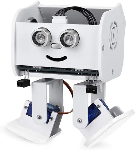 ELEGOO Penguin BOT Robot Biped Compatible con Arduino IDE Proyecto con Tutorial de Ensamblaje, Kit Stem para Aficionados, Juguetes Stem para Niños y Adultos Versión 2.0 Blanco  