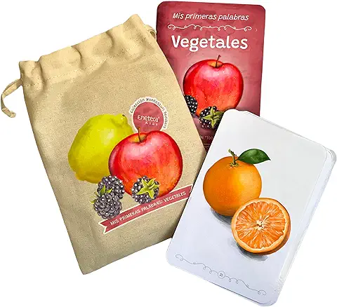 Emeteca® - Mis Primeras Palabras: Vegetales - 32 Tarjetas Educativas para el Aprendizaje Plurilingüe en la Niñez [Montessori Toddlers]  