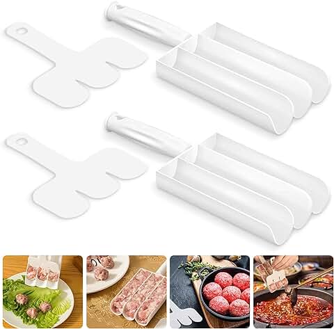 ENAIAH MáQuina para Hacer AlbóNdigas Triples,Máquina Triple para Hacer Albóndigas Hacer Albóndigas Utensilios,Creative Kitchen MáQuina para Hacer AlbóNdigas Triples,DIY Bola de Carne  