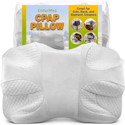 Endurimed Almohada CPAP - Diseño de Contorno de Espuma Viscoelástica Que Reduce la Presión de la Mascarilla y Las Fugas de Aire  