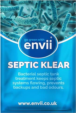 Envii Septic Klear – 12 Meses Tratamiento Bacterias Fosa Séptica - Pastillas Seguro y Natural Activador Biologico Eliminardo Olor  