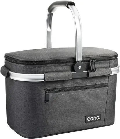 Eono by Amazon - 2 Personas 22L Picnic Basket, Cesta Aislada, Bolsa de Refrigeración para Exteriores  