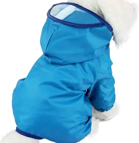 EQLEF Gabardina Perro 1pcs del Animal Doméstico del Impermeable, Impermeable Capa del Perro del Perrito del Caniche Tintadas para Mascotas Impermeable Ropa de Vestir Ropa Impermeable Perro  