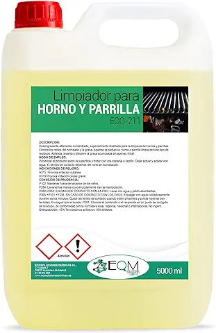 EQM SOLUCIONES QUIMICAS | ECO-211 | 5 L | Limpiador para Barbacoas, Parrillas y Hornos | Elimina la Grasa y Otros Restos de Comida sin Apenas Esfuerzo  