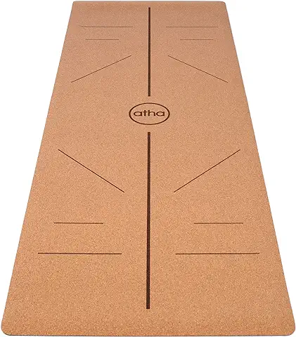 Esterilla de Yoga de Corcho Atha® CORK 4.2 mm | Corcho y Caucho Natural | Máxima Estabilidad y Adherencia Superior | Tamaño Extra Grande | Muy Resistente y Duradero | Incluye Cinta  