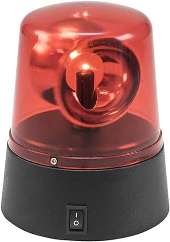 EUROLITE - Mini luz de Policía LED, USB, con Batería, Color Rojo, Multicolor, Talla única  