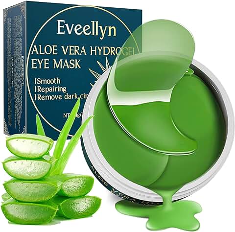 Eveellyn 30 Pares de Parches Ojos Bolsas y Ojeras, Parches Ojos, e Mascarillas Para Ojos Hinchados, Ojeras, Bolsas Para los Ojos, Mejora las Líneas y las Arrugas, Mascarilla Ojeras (green)  