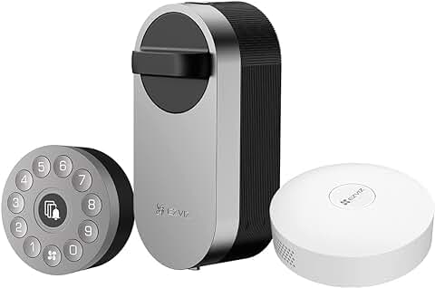 EZVIZ Smart Lock Cerradura Inteligente con WiFi, Cerradura Electrónica Automática, Instalación DIY, Modo Privacidad, Gestión de Usuario via App EZVIZ para Smart Home, DL01S  
